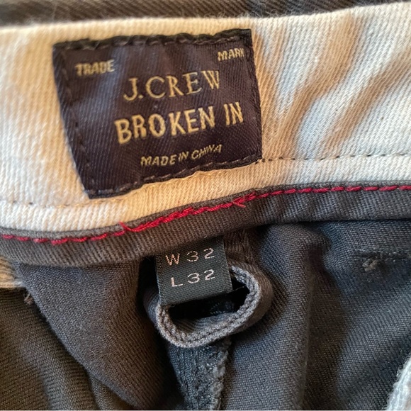 J.Crew Men’s BROKEN IN 770 Grey Pant 100% Cotton Size 32 - Picture 5 of 13